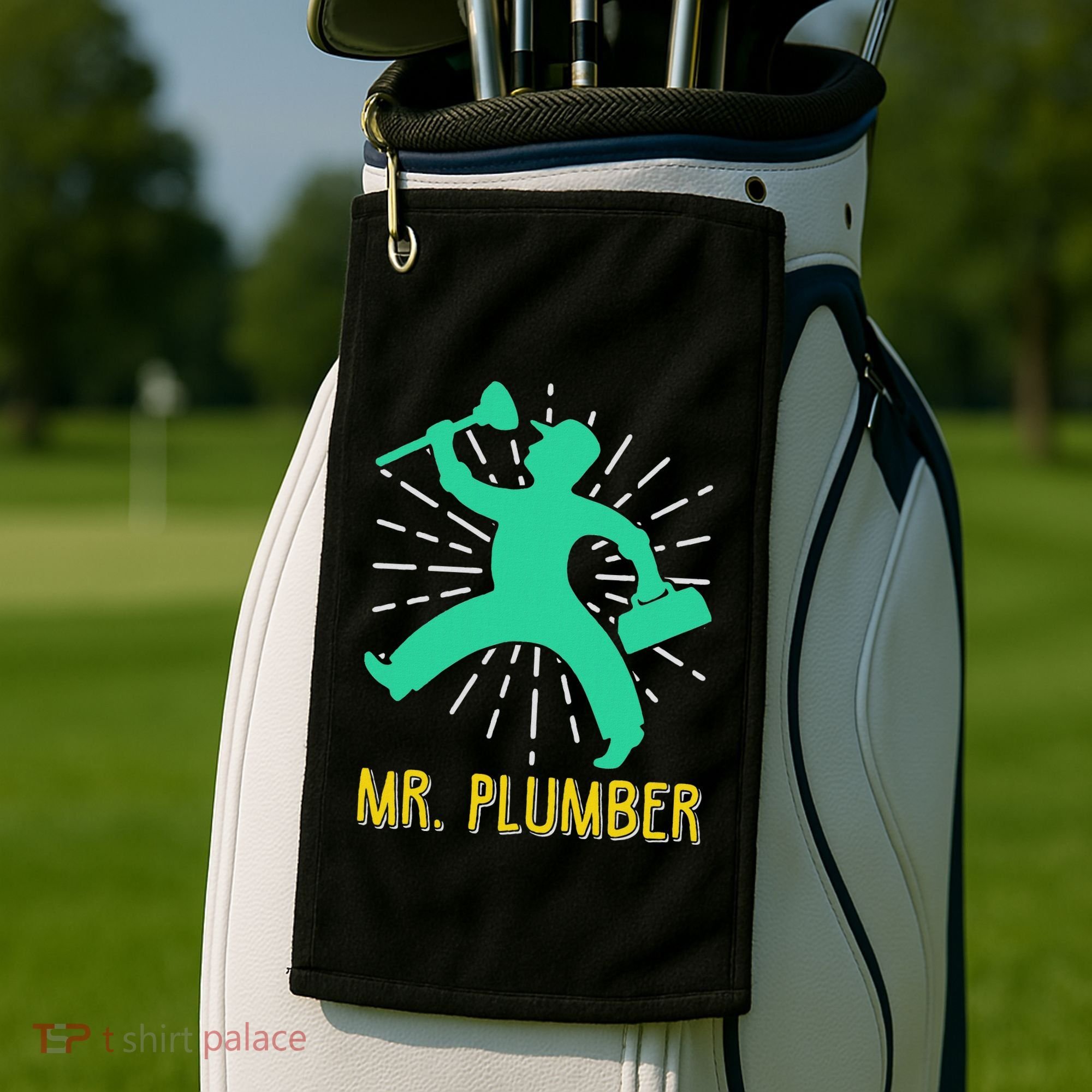 Mr. Plumber Funny Plumber Golf Towel