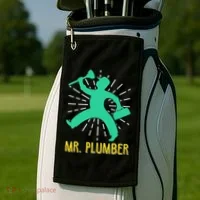 Mr. Plumber Funny Plumber Golf Towel thumb 2