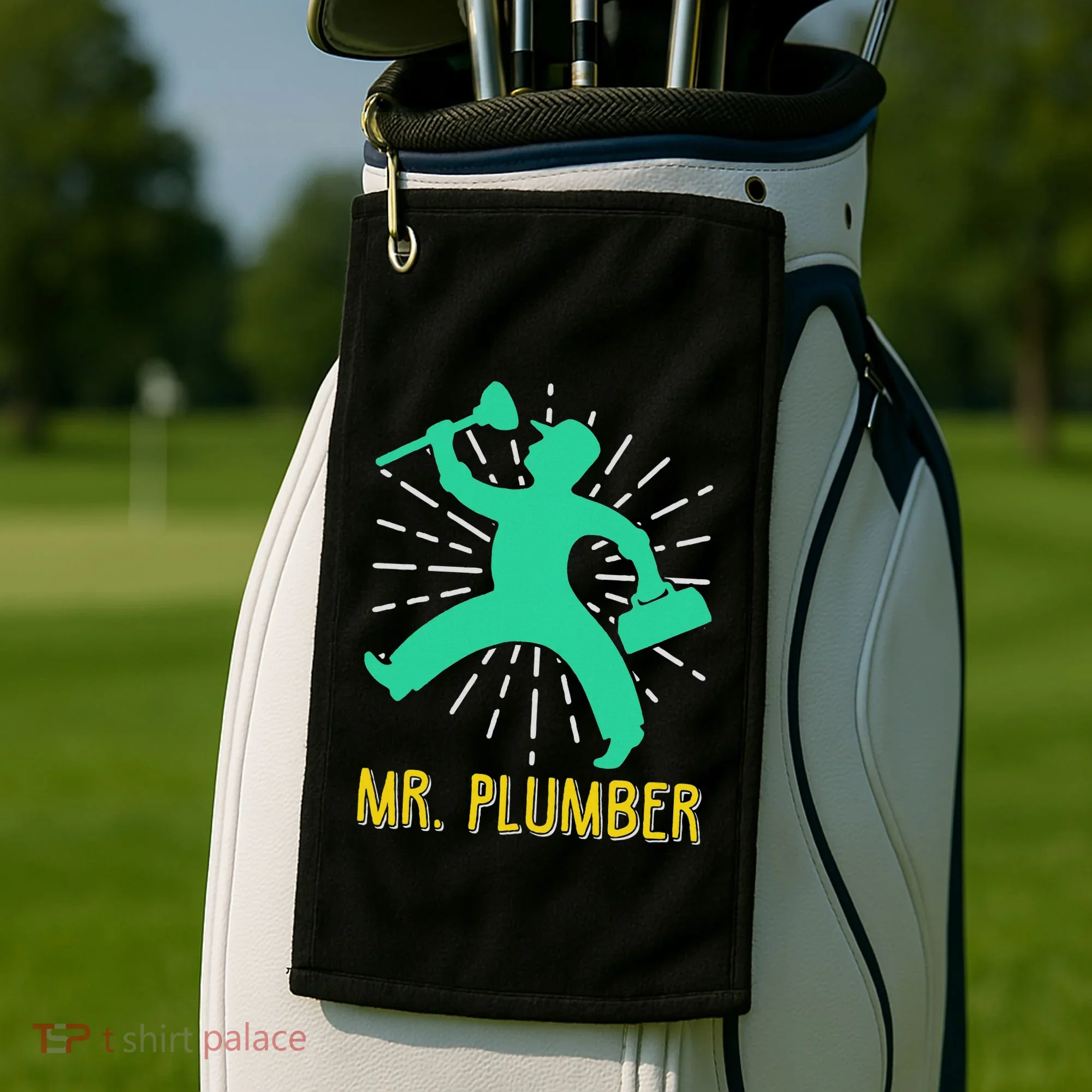 Mr. Plumber Funny Plumber Golf Towel