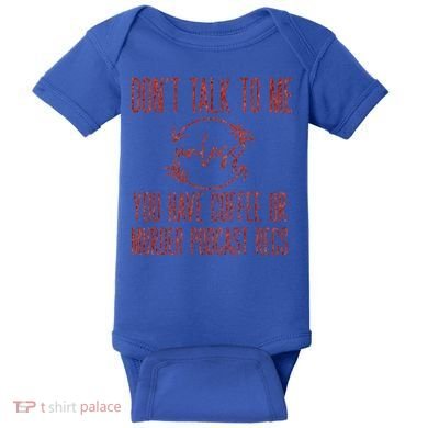 Murder Podcast Funny Gift For Coffee Lovers True Crime Killers Gift Baby Bodysuit