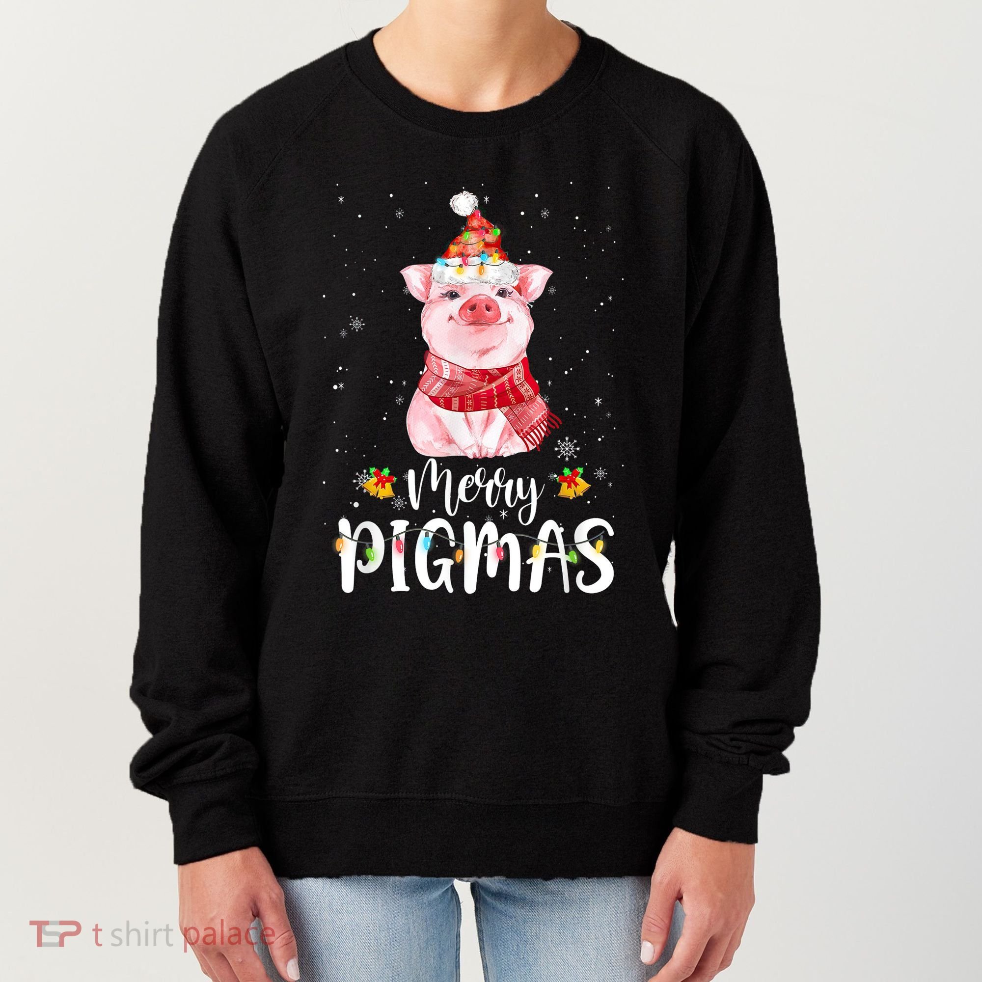 Merry Pigmas Funny Pig Christmas Pajama For Pig Lover Shirt Women's Sweatshirt