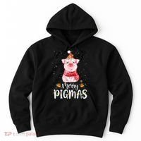 Merry Pigmas Funny Pig Christmas Pajama For Pig Lover Shirt Hoodie thumb 0