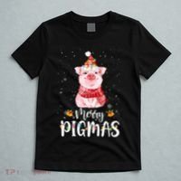Merry Pigmas Funny Pig Christmas Pajama For Pig Lover Shirt T-Shirt thumb 5