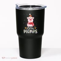 Merry Pigmas Funny Pig Christmas Pajama For Pig Lover Shirt Tumbler thumb 0