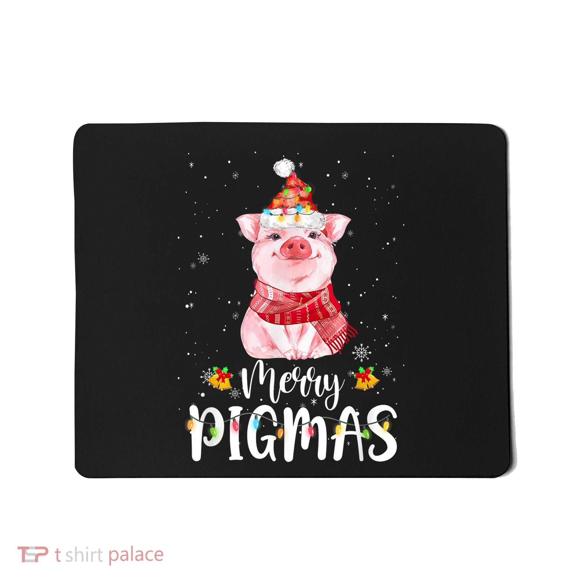 Merry Pigmas Funny Pig Christmas Pajama For Pig Lover Shirt Mousepad