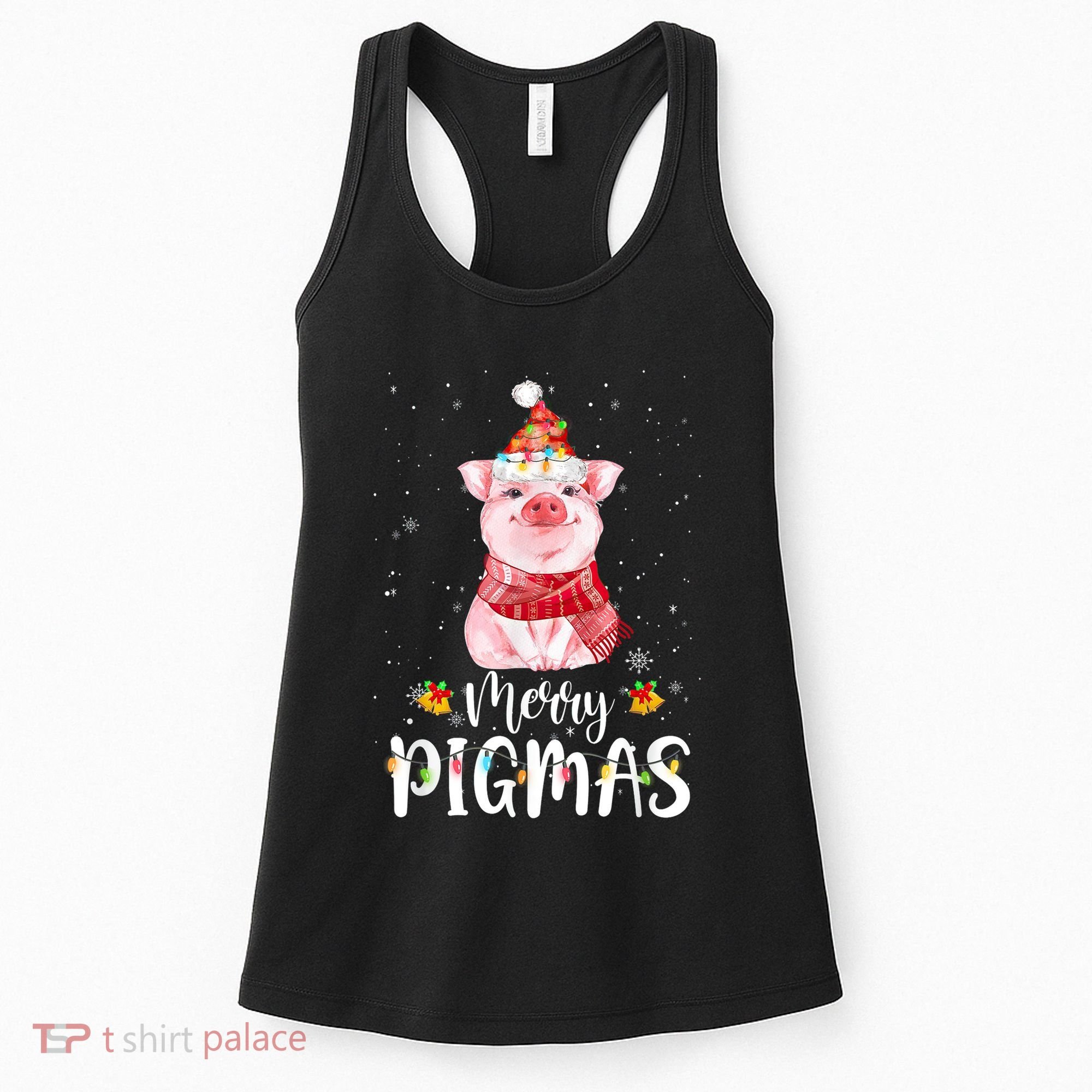 Merry Pigmas Funny Pig Christmas Pajama For Pig Lover Shirt Women's Tank Top