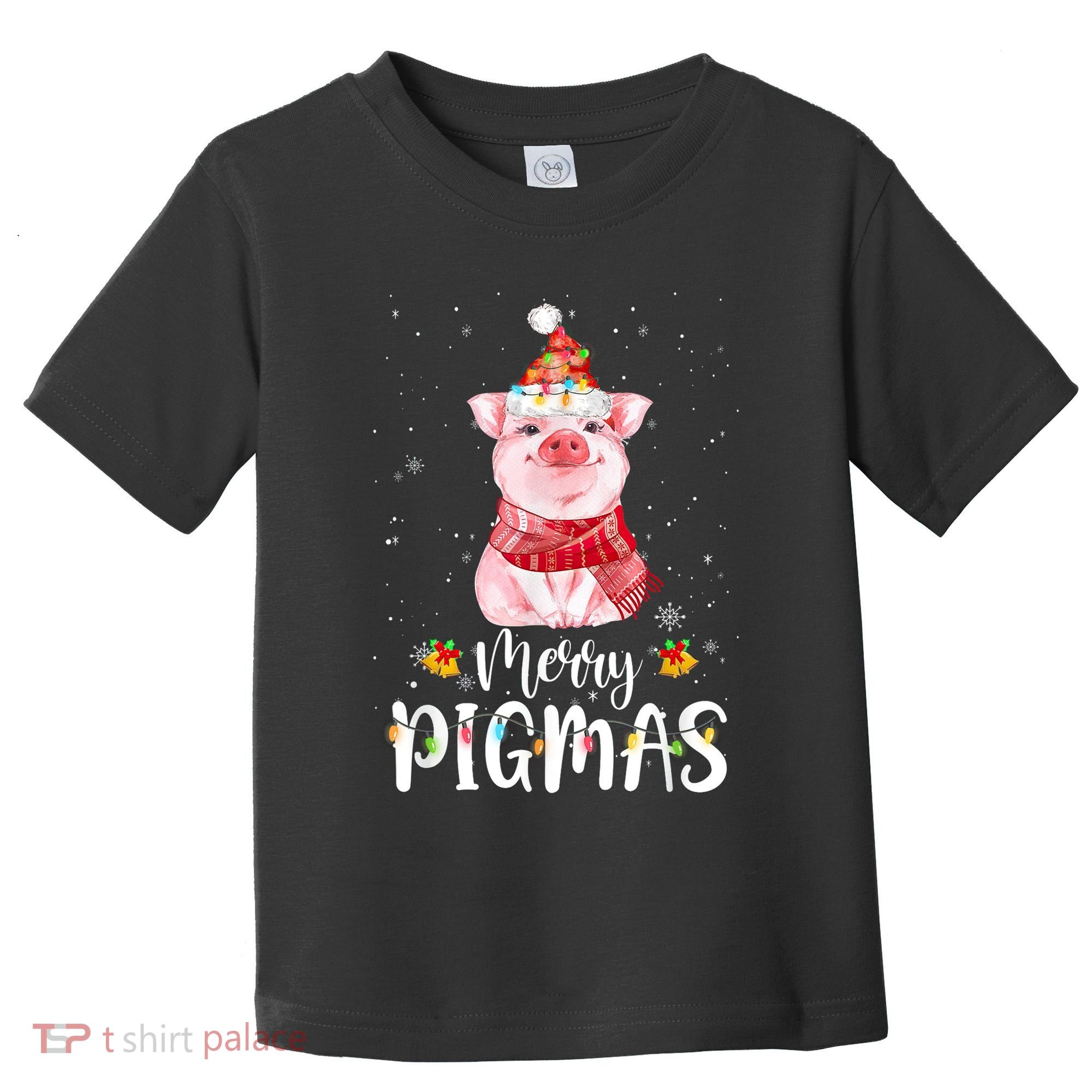 Merry Pigmas Funny Pig Christmas Pajama For Pig Lover Shirt Toddler T-Shirt