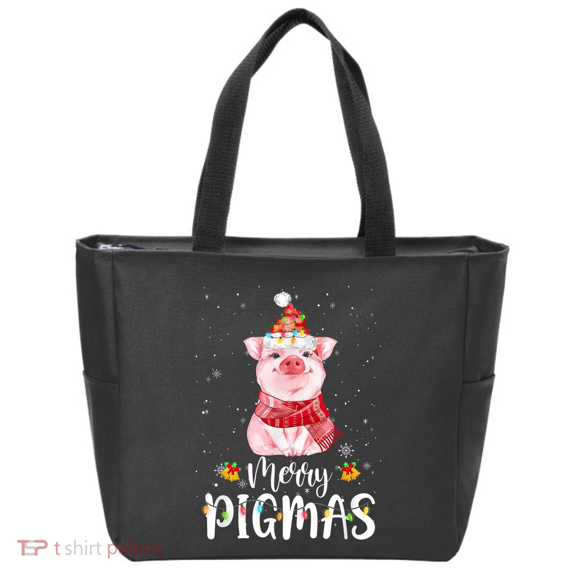 Merry Pigmas Funny Pig Christmas Pajama For Pig Lover Shirt Tote Bag
