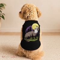 Moon Possum Funny Marsupial Rodent Opossums Retro Art Groovy Doggie Tank thumb 2