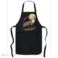 Moon Possum Funny Marsupial Rodent Opossums Retro Art Groovy Apron thumb 0