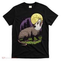 Moon Possum Funny Marsupial Rodent Opossums Retro Art Groovy T-Shirt thumb 0