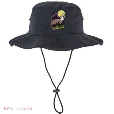 Moon Possum Funny Marsupial Rodent Opossums Retro Art Groovy Bucket Hat