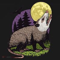 Moon Possum Funny Marsupial Rodent Opossums Retro Art Groovy Women's Hoodie thumb 2