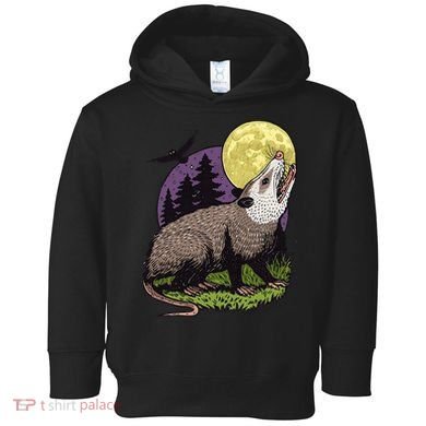 Moon Possum Funny Marsupial Rodent Opossums Retro Art Groovy Toddler Hoodie
