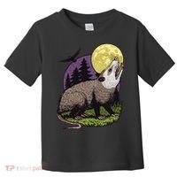 Moon Possum Funny Marsupial Rodent Opossums Retro Art Groovy Toddler T-Shirt thumb 0