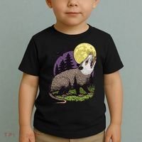 Moon Possum Funny Marsupial Rodent Opossums Retro Art Groovy Toddler T-Shirt thumb 2