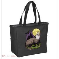 Moon Possum Funny Marsupial Rodent Opossums Retro Art Groovy Tote Bag thumb 2