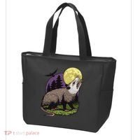 Moon Possum Funny Marsupial Rodent Opossums Retro Art Groovy Tote Bag thumb 3