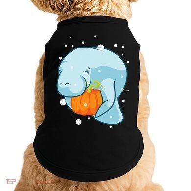 Manatee Pumpkin Fall Halloween Thanksgiving Sea Cow Gift Doggie Tank