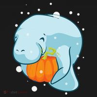Manatee Pumpkin Fall Halloween Thanksgiving Sea Cow Gift Doggie Tank thumb 4
