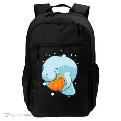 Manatee Pumpkin Fall Halloween Thanksgiving Sea Cow Gift Backpack