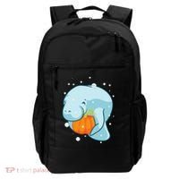 Manatee Pumpkin Fall Halloween Thanksgiving Sea Cow Gift Backpack thumb 0
