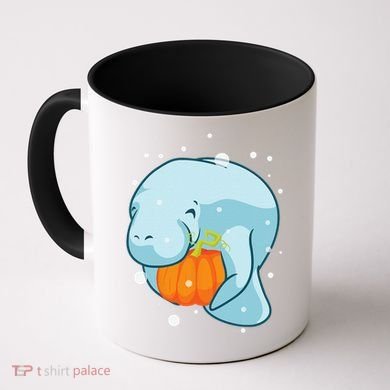 Manatee Pumpkin Fall Halloween Thanksgiving Sea Cow Gift Coffee Mug