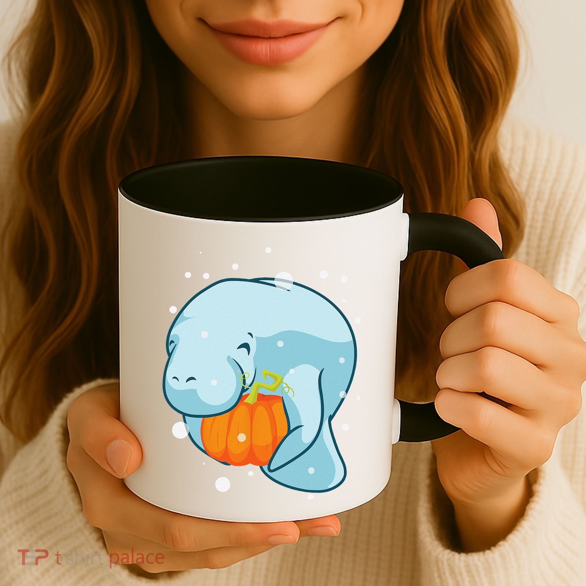 Manatee Pumpkin Fall Halloween Thanksgiving Sea Cow Gift Coffee Mug