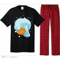 Manatee Pumpkin Fall Halloween Thanksgiving Sea Cow Gift Pajama Set thumb 0