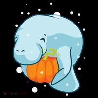 Manatee Pumpkin Fall Halloween Thanksgiving Sea Cow Gift Women's Hoodie thumb 2