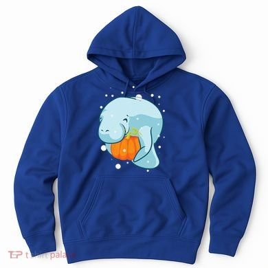 Manatee Pumpkin Fall Halloween Thanksgiving Sea Cow Gift Hoodie