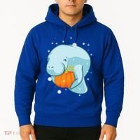 Manatee Pumpkin Fall Halloween Thanksgiving Sea Cow Gift Hoodie thumb 2