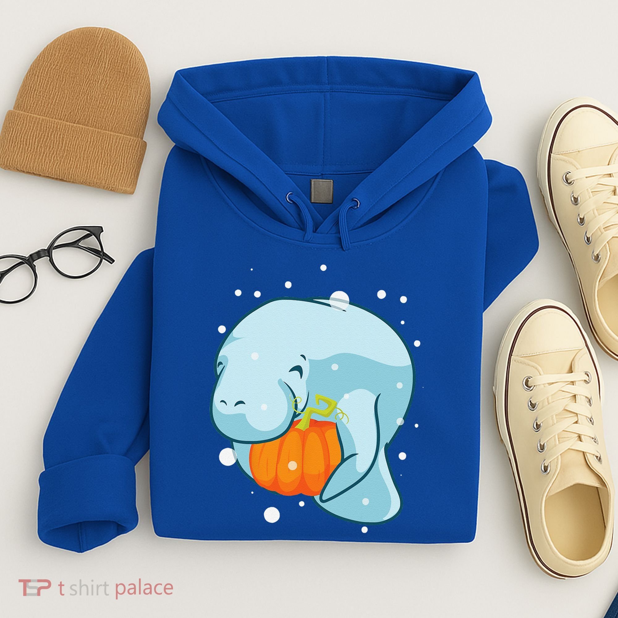 Manatee Pumpkin Fall Halloween Thanksgiving Sea Cow Gift Hoodie