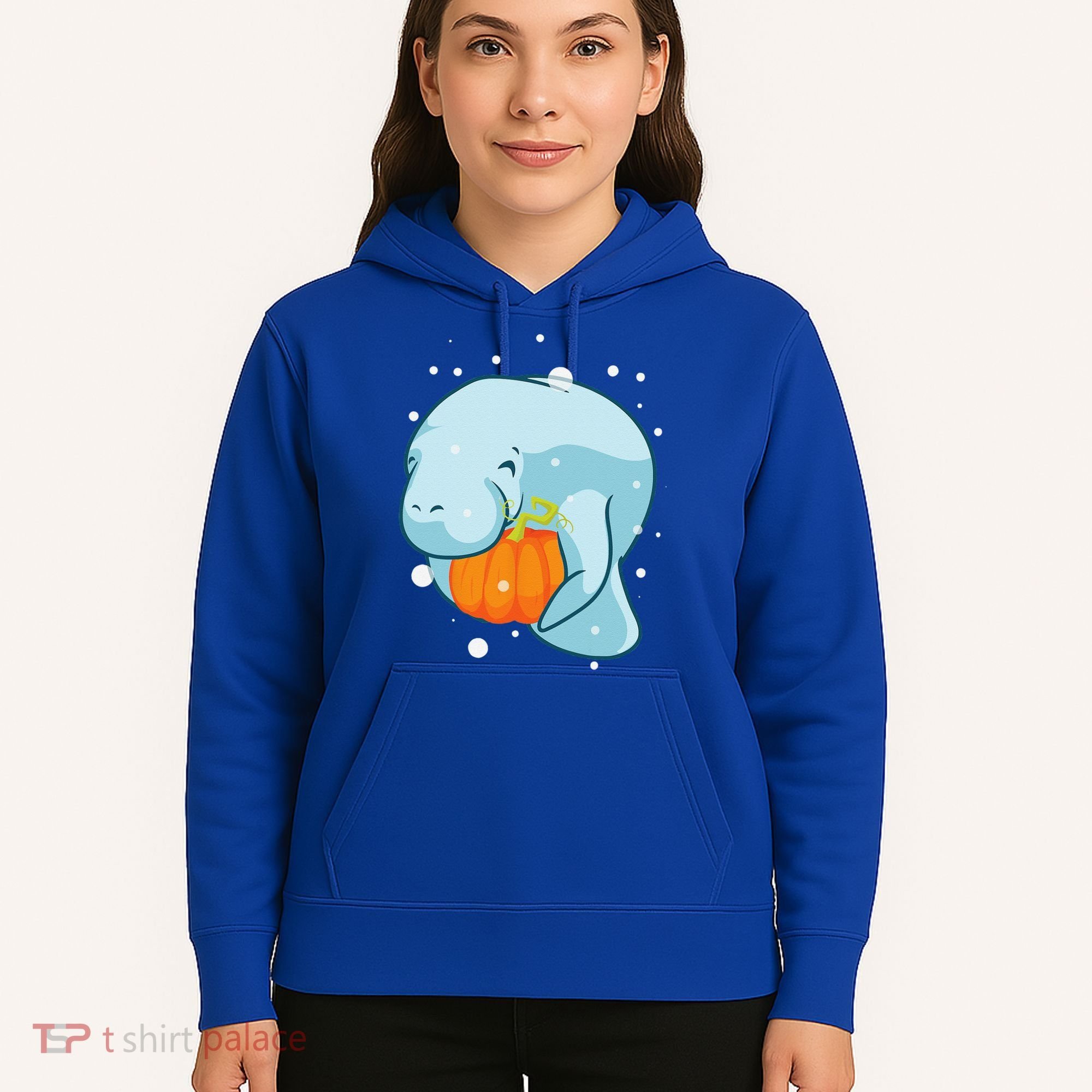 Manatee Pumpkin Fall Halloween Thanksgiving Sea Cow Gift Hoodie