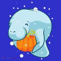 Manatee Pumpkin Fall Halloween Thanksgiving Sea Cow Gift Hoodie thumb 7