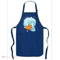 Manatee Pumpkin Fall Halloween Thanksgiving Sea Cow Gift Apron thumb 0