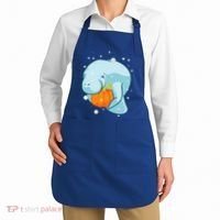 Manatee Pumpkin Fall Halloween Thanksgiving Sea Cow Gift Apron thumb 2