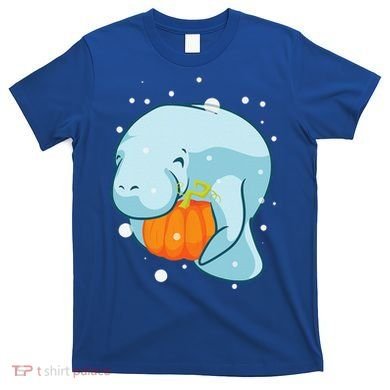 Manatee Pumpkin Fall Halloween Thanksgiving Sea Cow Gift T-Shirt