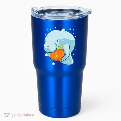 Manatee Pumpkin Fall Halloween Thanksgiving Sea Cow Gift Tumbler