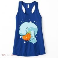 Manatee Pumpkin Fall Halloween Thanksgiving Sea Cow Gift Women's Tank Top thumb 0