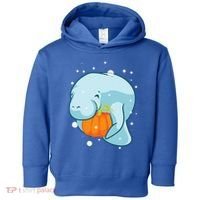 Manatee Pumpkin Fall Halloween Thanksgiving Sea Cow Gift Toddler Hoodie thumb 0