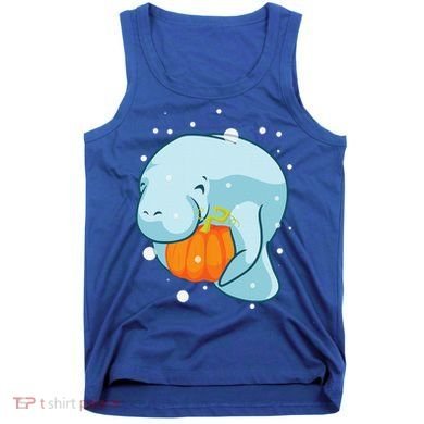 Manatee Pumpkin Fall Halloween Thanksgiving Sea Cow Gift Tank Top