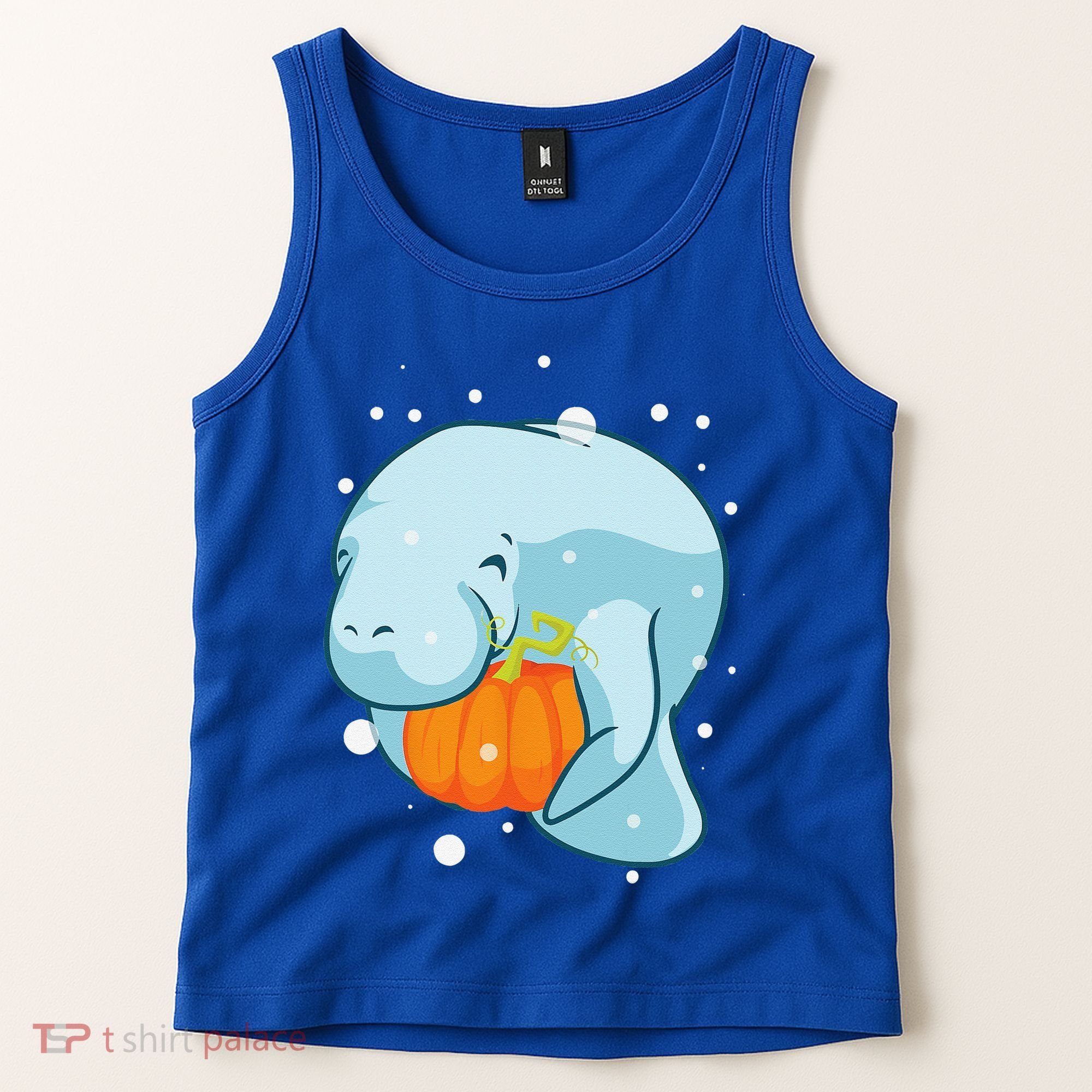 Manatee Pumpkin Fall Halloween Thanksgiving Sea Cow Gift Tank Top