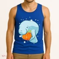 Manatee Pumpkin Fall Halloween Thanksgiving Sea Cow Gift Tank Top thumb 3