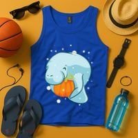 Manatee Pumpkin Fall Halloween Thanksgiving Sea Cow Gift Tank Top thumb 4