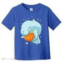 Manatee Pumpkin Fall Halloween Thanksgiving Sea Cow Gift Toddler T-Shirt thumb 0