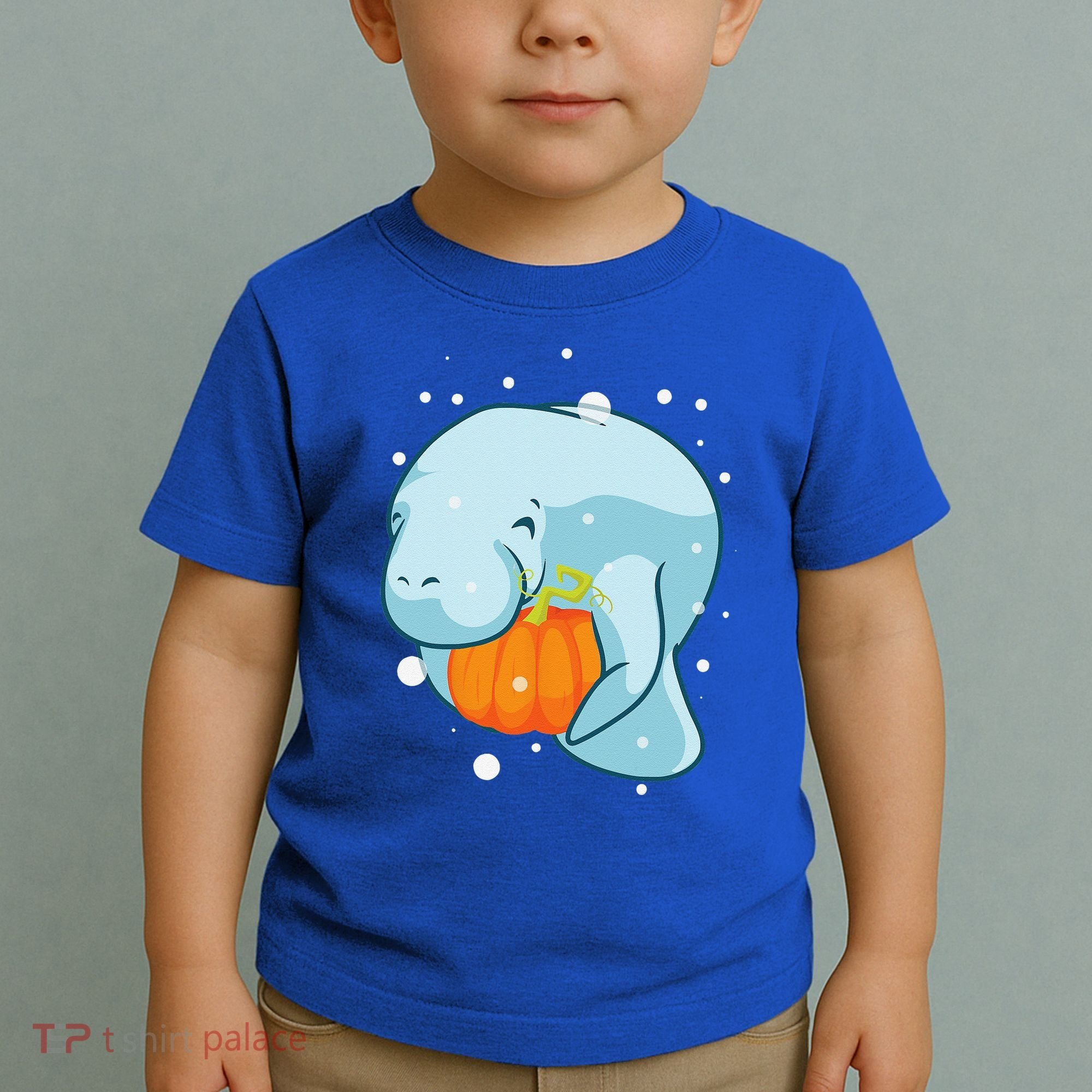 Manatee Pumpkin Fall Halloween Thanksgiving Sea Cow Gift Toddler T-Shirt