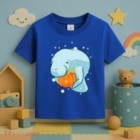 Manatee Pumpkin Fall Halloween Thanksgiving Sea Cow Gift Toddler T-Shirt thumb 3