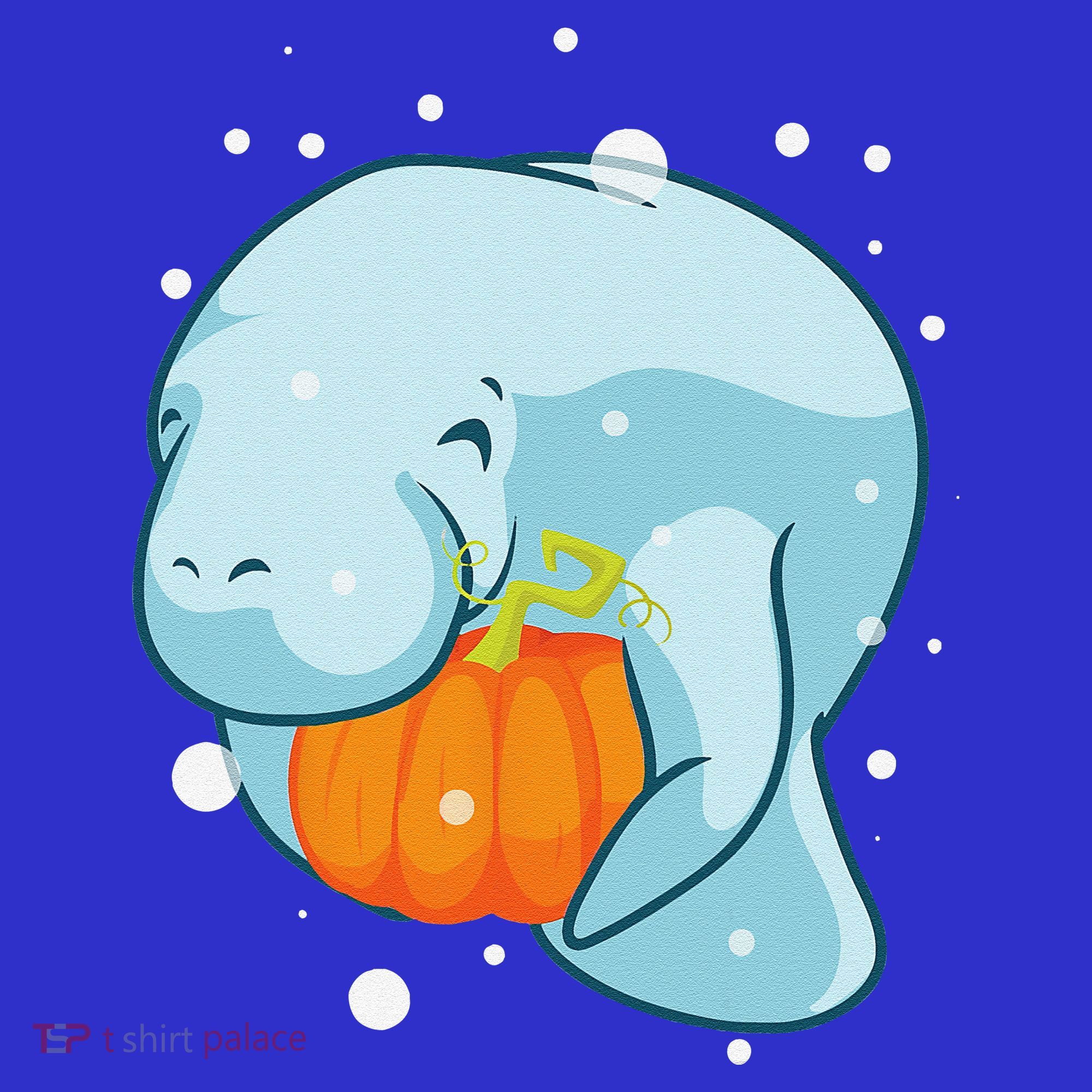 Manatee Pumpkin Fall Halloween Thanksgiving Sea Cow Gift Kids Sweatshirt