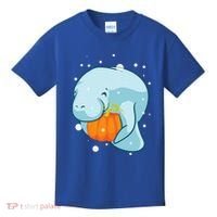 Manatee Pumpkin Fall Halloween Thanksgiving Sea Cow Gift Kids T-Shirt thumb 0